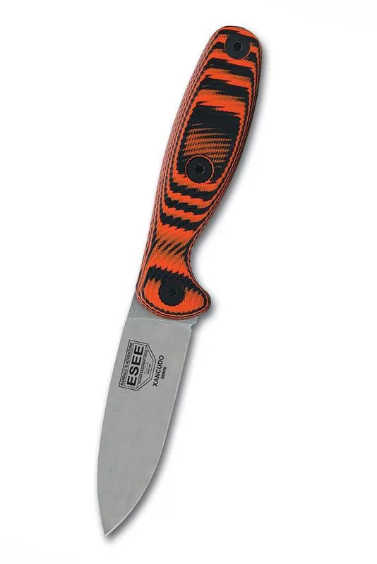 Xancudo Knife Fixed Knives Blade G10 S35VN & ESEE XAN2-006 Stainless Orange/Black Steel
