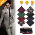 Wedding Silk Handkerchief Dot Square Party Hanky Men Floral Pocket Fashion 8PCS