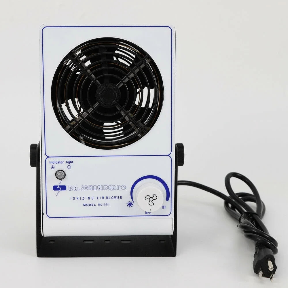 Discharge Fan Ion Static Ionizer Air Eliminator 110V OUKANING Ionizing Blower Anti-Static