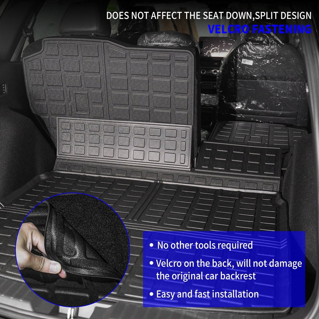 with Accessories 2024 CRV Liner Mat Trunk Honda Seat 2023 Trunk Cover Compatible Deck, CR-V Cargo Mat+Backrest Hybrid Mat (Fit Back Mats) Honda Cargo Upper Protector