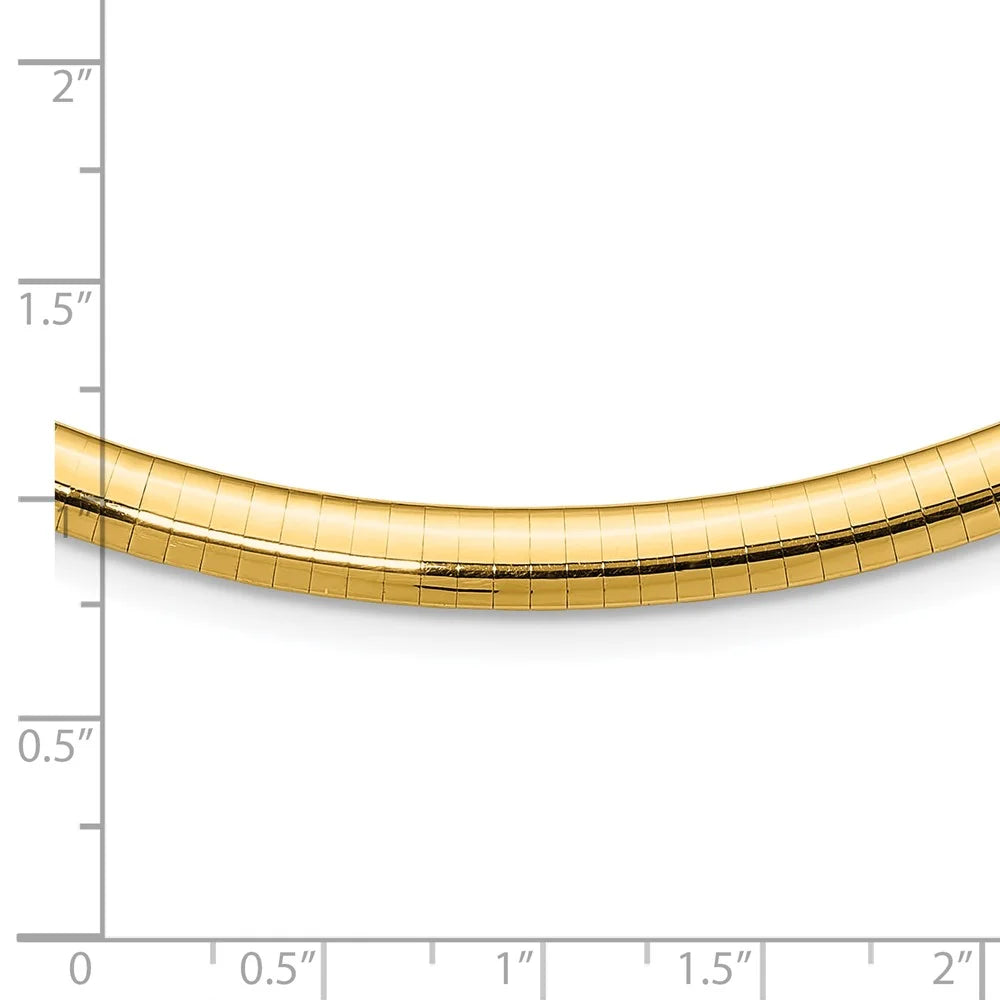 14k QODL6-18 Lightweight 6mm Necklace Omega