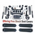 Fits With ZoneOffRoad D41N/ZONU3100X4 Boot 4WD Suspension Ram Dodge 2013-2018 System 1500 Shock Covers 6" Free