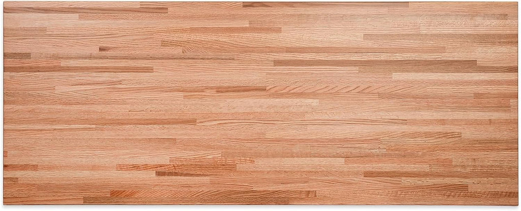 Slabs Prefinished Oak For Thickness, Food-Safe Both Kitchen, Butcher Solid Hardwood Block Wood L With Reversible, Grown Countertop, Top, Counter Oil, W 1.5" 84" Side 25" Polished, X
