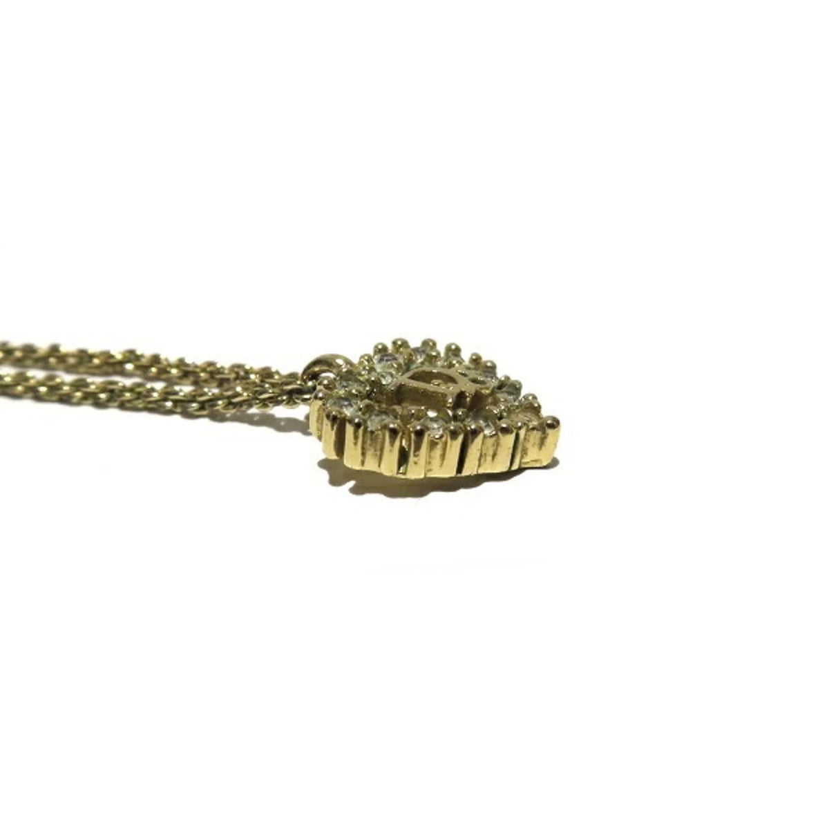 for Women Gold Accessory Christian Motif Necklace Pre-Owned (Good) Heart Dior