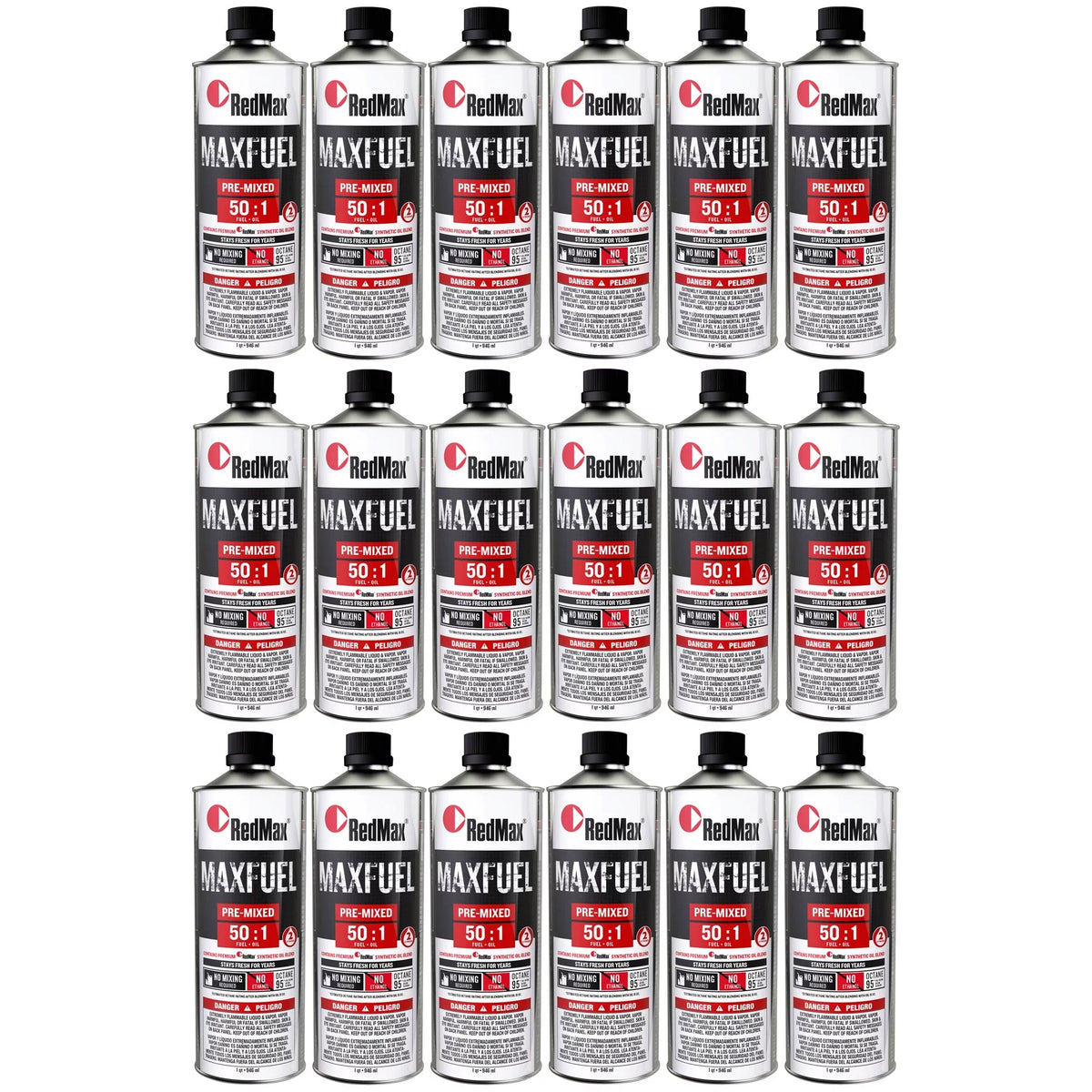 Engine Pre-Mixed Oil 50:1 18 581158801 Fuel Quart Pack 94 2-Cycle Octane RedMax
