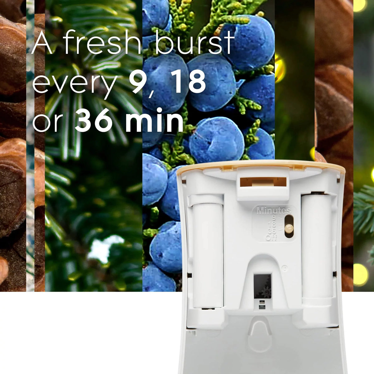 Pine Refill, Automatic Glade Home Wonderland, Bathroom, Count for Freshener 6.2 and Oz, Air 3 Spray