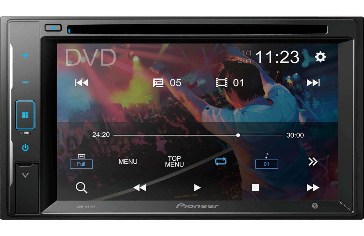 Plate Pioneer with AVH-241EX Camera DVD License Receiver Backup