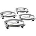 Truck Wheel Heavy Hound Frame Swivel Drum Dollies Casters Hand Pound Dolly Tipping 55 Gallon Auto 1000 Red - 4 Non Duty Steel Capacity
