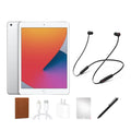 (8th Flex Gen, Beats stylus Wi-Fi 2020) Protector, INCLUDES: 8 charging Screen Case, Beats iPad 32GB, BUNDLE Apple Bundle. Headphones, Silver, only, Refurbished iPad pen, accessories.
