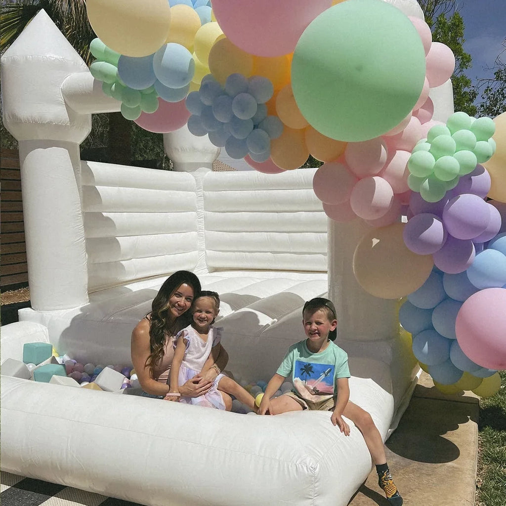 Outdoor & Bounce Jump PVC House Connsann Grade Commericial Blower Pit Castle Party White Indoor Ball with for Kids