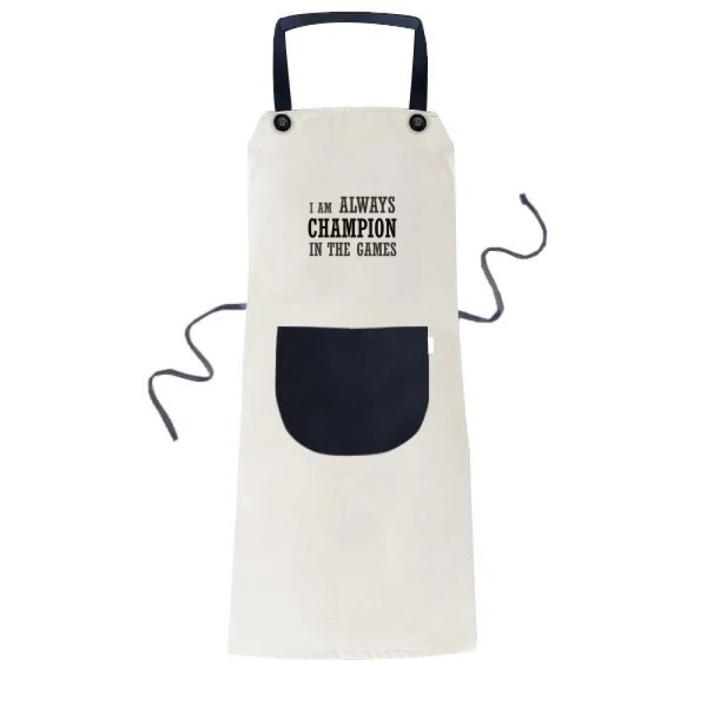 Cotton In Pinafore Bib Pocket Kitchen BBQ One Games Linen Best Adjustable I Am The Always Apron