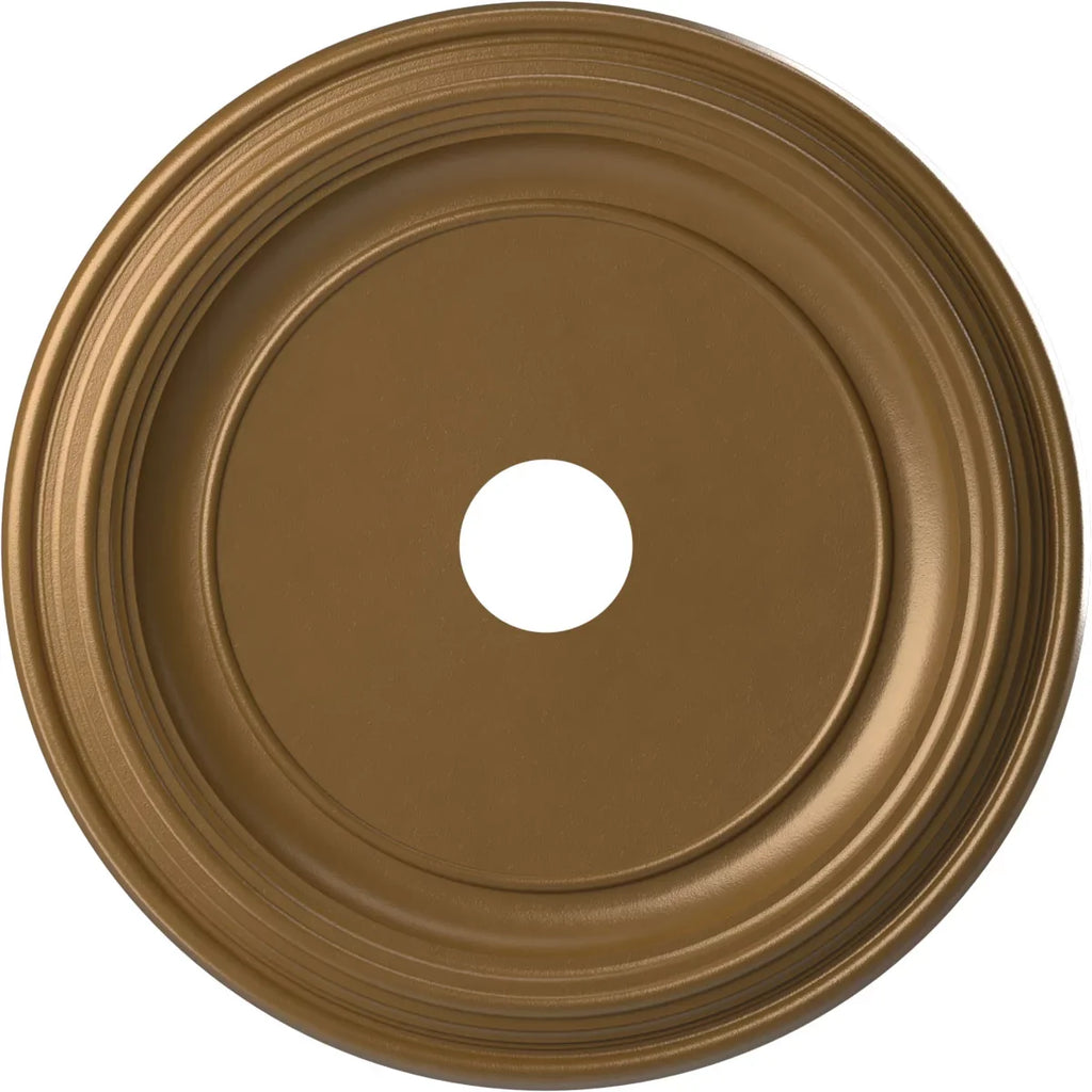 22"OD x PVC 1/2"), 3 up Traditional Canopies (Fits Ekena 1/2"P x 13 Ceiling Thermoformed Medallion 1/2"ID Gold 1 to Metallic Rush Millwork