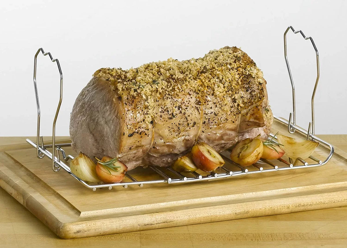 Oven And & Space & Lifter Turkey Collapsible 3-Tier Roasting KOVOT For | | Roasting Rack Saving Oven Baking (1) Lifter Rack Multiple Oven Rack Includes (1) Turkey Tasks Rack