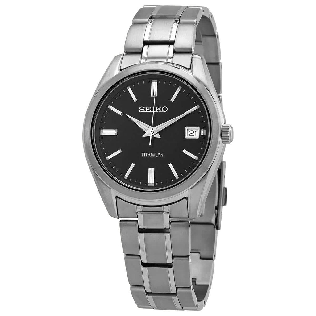 Dial SUR375 Watch Classic Men's Quartz Black Seiko