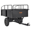 Dump VEVOR Utility 15 Garden Steel for Cubic Cart ATV Feet Mower Heavy Lawn with 750lb Capacity, Riding Trailer, Duty Trailer Tractor