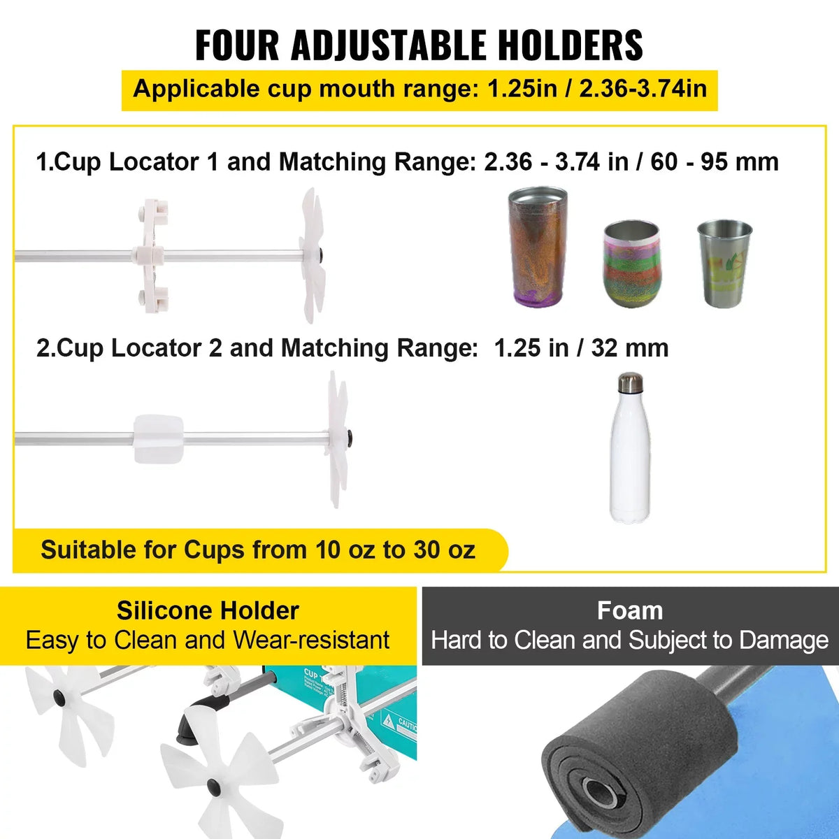 Mute DIY 2 Multiple Switches Spinner 4 Rotator Crafts Tumbler, Speeds Machine BENTISM for Removable Turner Kit Motor, Tumbler Crafts for Independent 4 with Glitter 4 Arms, and Adjustable Epoxy Cup