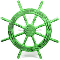 Rustic Decor Nautical Ship Exclusive Junky Wall Nagina Beautiful Antique Maritime Pine Decor Wall Handcrafted International Green) Wheel (42 Inches, |