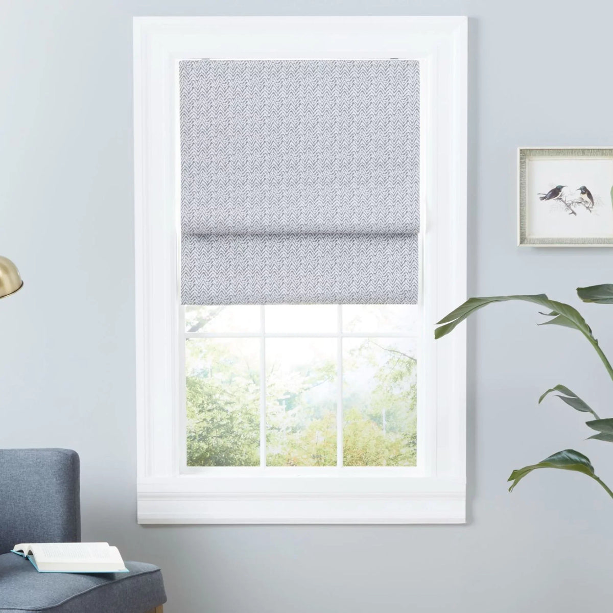 Dark Home Roman Esme Total Exclusive 34"x64", Blackout Grey Shade,