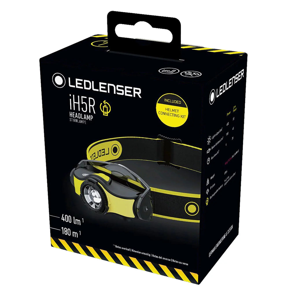 Power 400 Headlamp, LED Rechargeable or Batteries AA IH5R Lightweight, High LEDLENSER Alkaline Lumens,