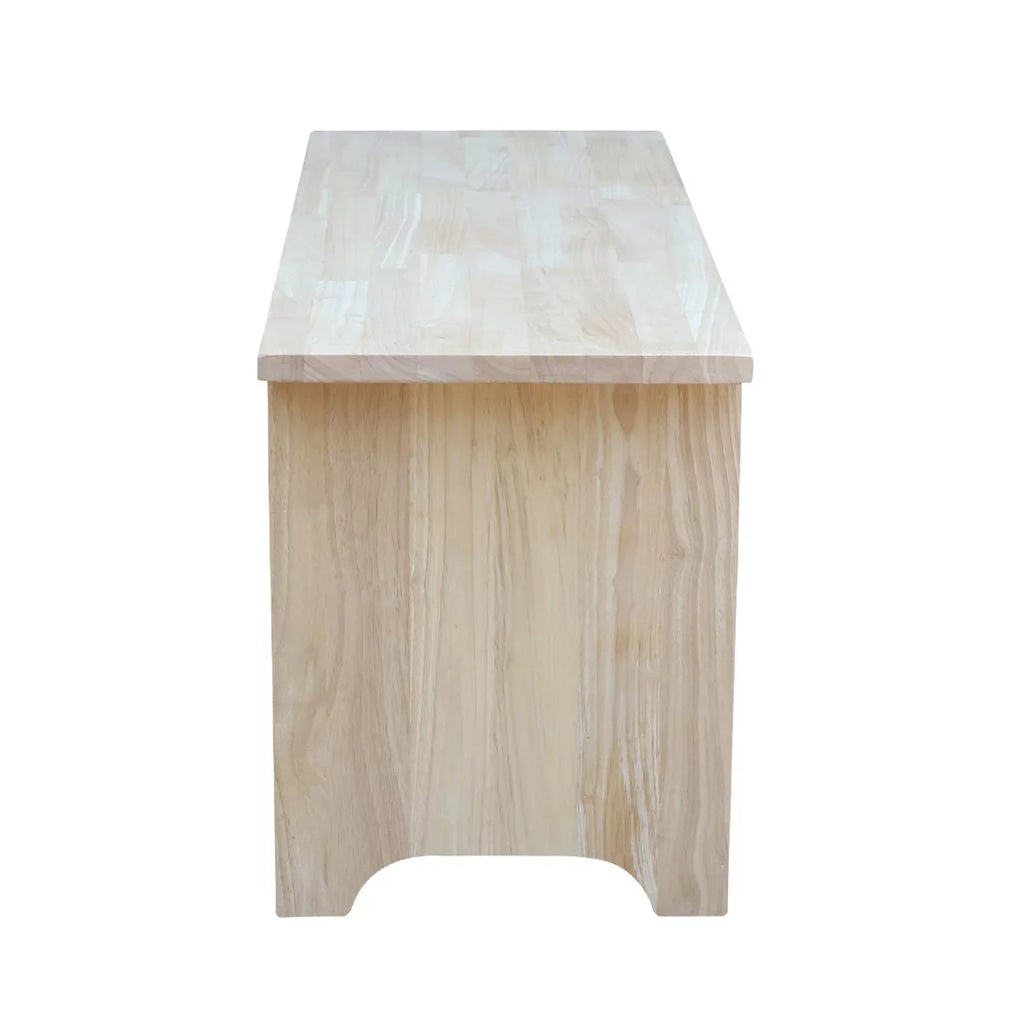Concepts Indoor Wood International Brookstone 36" Bench Solid Long, - Unfinished