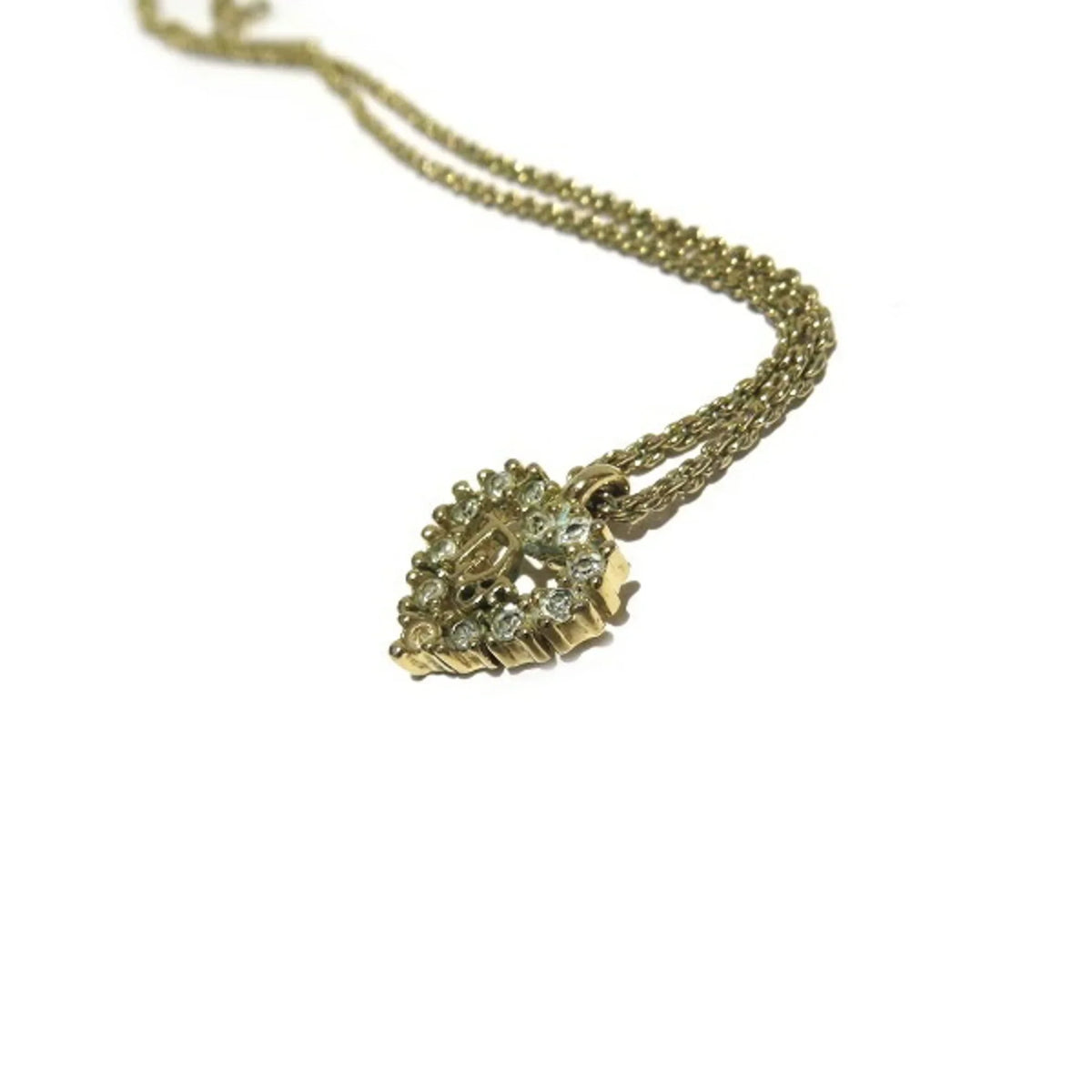 for Women Gold Accessory Christian Motif Necklace Pre-Owned (Good) Heart Dior