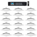 w/(18) Speakers+6-Zone drop Package Ceiling Audio Tile Office/Restaurant JBL Amp