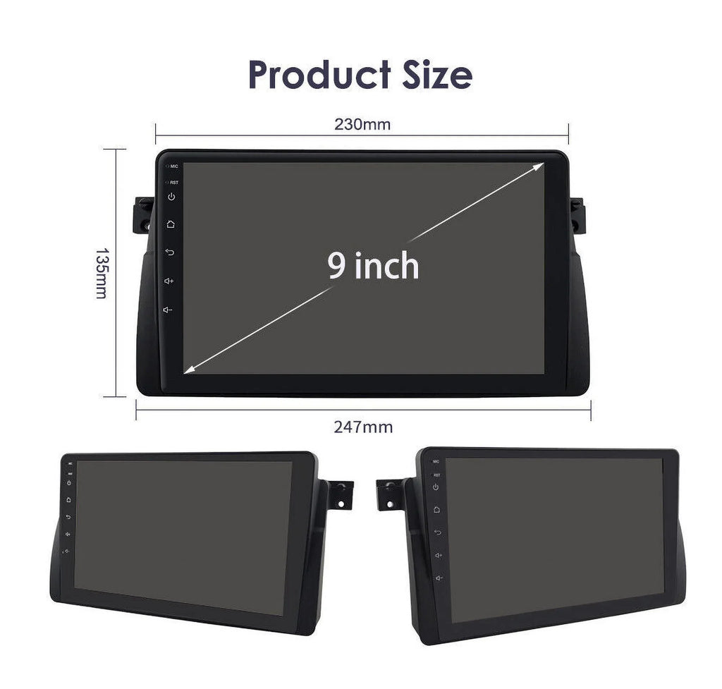 inch Carplay Stereo Screen WIFI HD FM E46 Auto RDS GPS 12 Android 9 Touch BMW Car Radio Bluetooth M3 for 2+32GB USB Apple Android