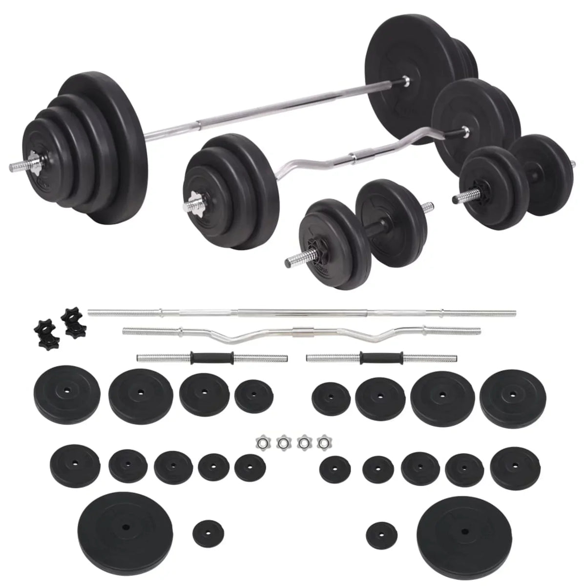 Set with Dumbbell Barbell Aibecy Weight and Bench 264.6 Weight Rack, lb