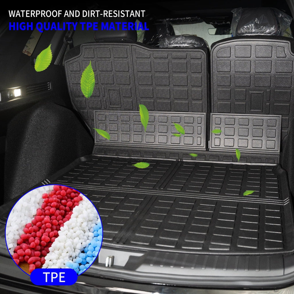 with Accessories 2024 CRV Liner Mat Trunk Honda Seat 2023 Trunk Cover Compatible Deck, CR-V Cargo Mat+Backrest Hybrid Mat (Fit Back Mats) Honda Cargo Upper Protector