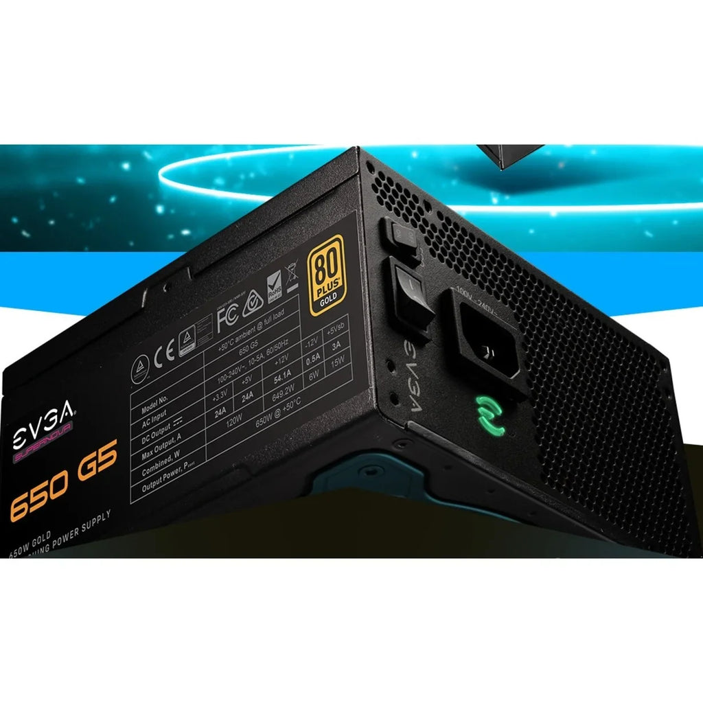 Power Eco Supply Power Warranty, 650W, 80 Mode 650 Size, Fully Modular, Plus Tester, Self FDB SuperNOVA Year Includes 150mm with EVGA ON G5, 220-G5-0650-X1 10 Compact Fan, Gold