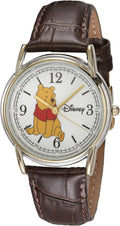 Leather Men's Cardiff Silver and Winnie Brown Gold Watch, Alloy Strap