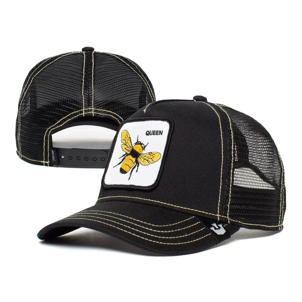Size Black Hat, Trucker Adjustable Farm The Bee), One Unisex Original Snapback Bros. (Queen Goorin