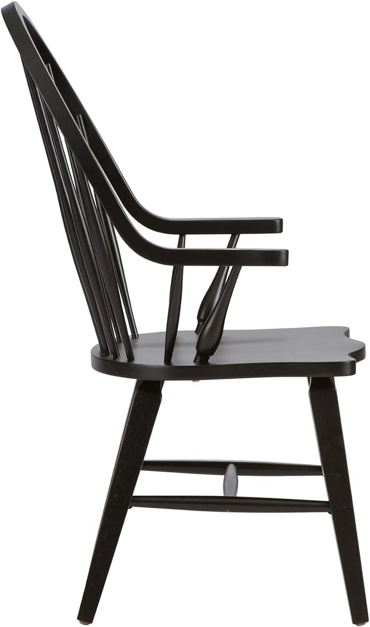 Chair, X Windsor Arm D25 Black H41, Back X W25