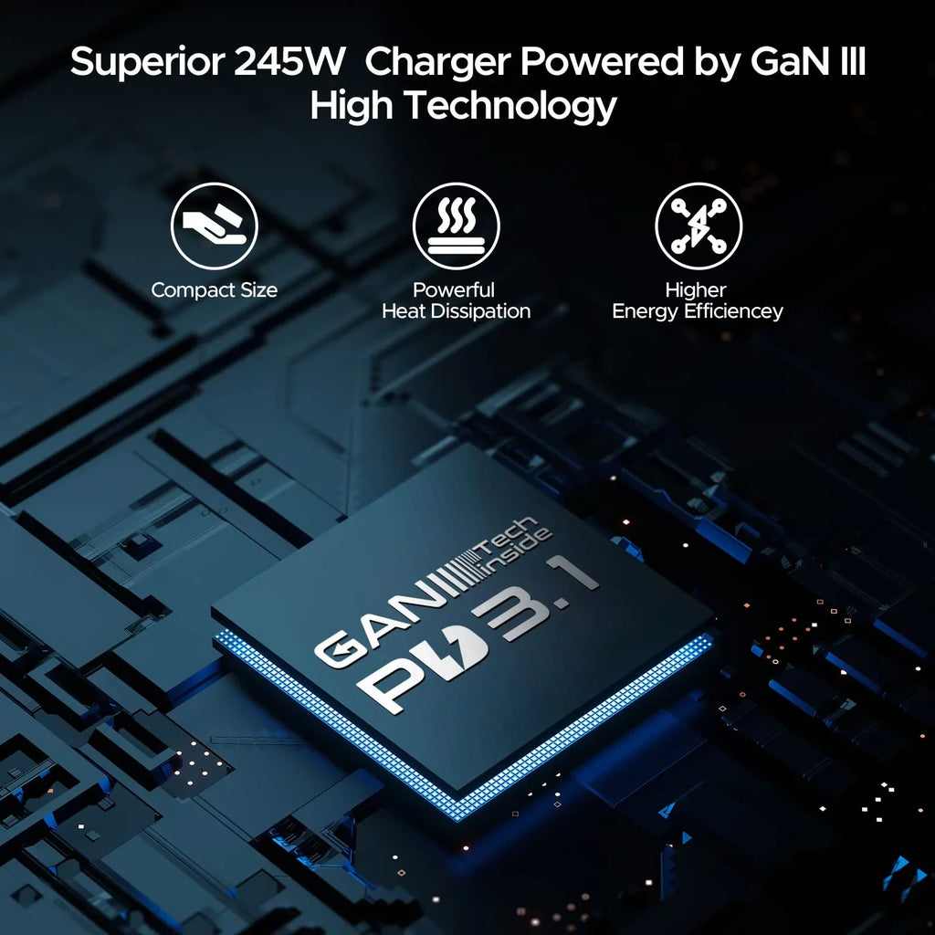 Power Charge Fast USB Dell XPS, C Adapter 4Port Galaxy, Pro 16", iPhone, Charger PD Macbook 245W Station, GaN Deck Type with for iPad, Power Key 140W 3.1 C Air/ Steam