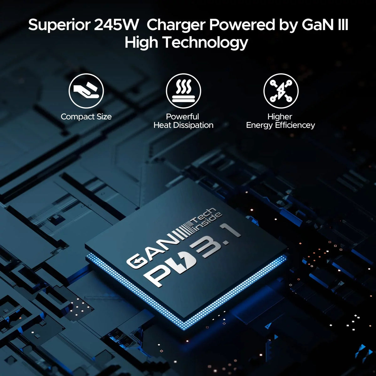 Power Charge Fast USB Dell XPS, C Adapter 4Port Galaxy, Pro 16", iPhone, Charger PD Macbook 245W Station, GaN Deck Type with for iPad, Power Key 140W 3.1 C Air/ Steam
