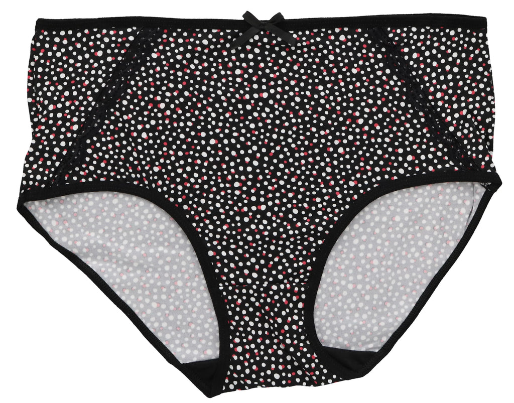 High Delta Florals) Sexy Women's Intimates Plus Rise Brief Pink Black Size Panties Classic Burke (5Pr) Hot (X-Large,