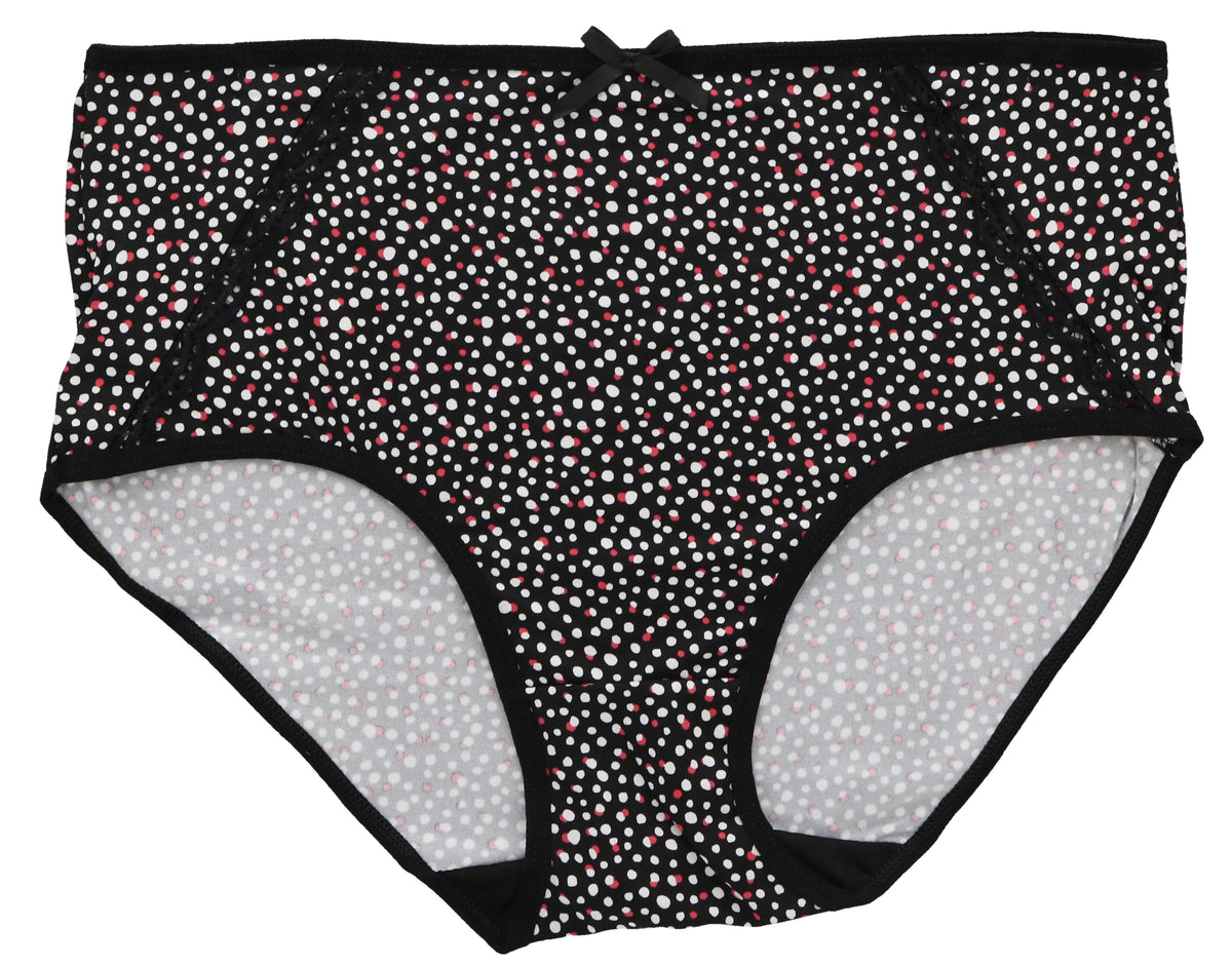 High Delta Florals) Sexy Women's Intimates Plus Rise Brief Pink Black Size Panties Classic Burke (5Pr) Hot (X-Large,