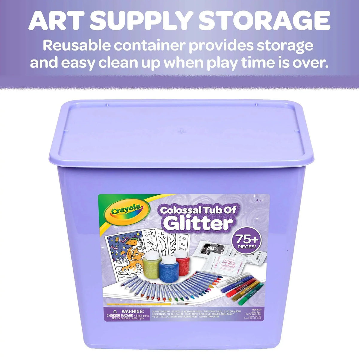 80+ Glitter Creative Child Gift Toy, Kit, Supplies, Unisex and School Arts Crafts Crayola Glitter for