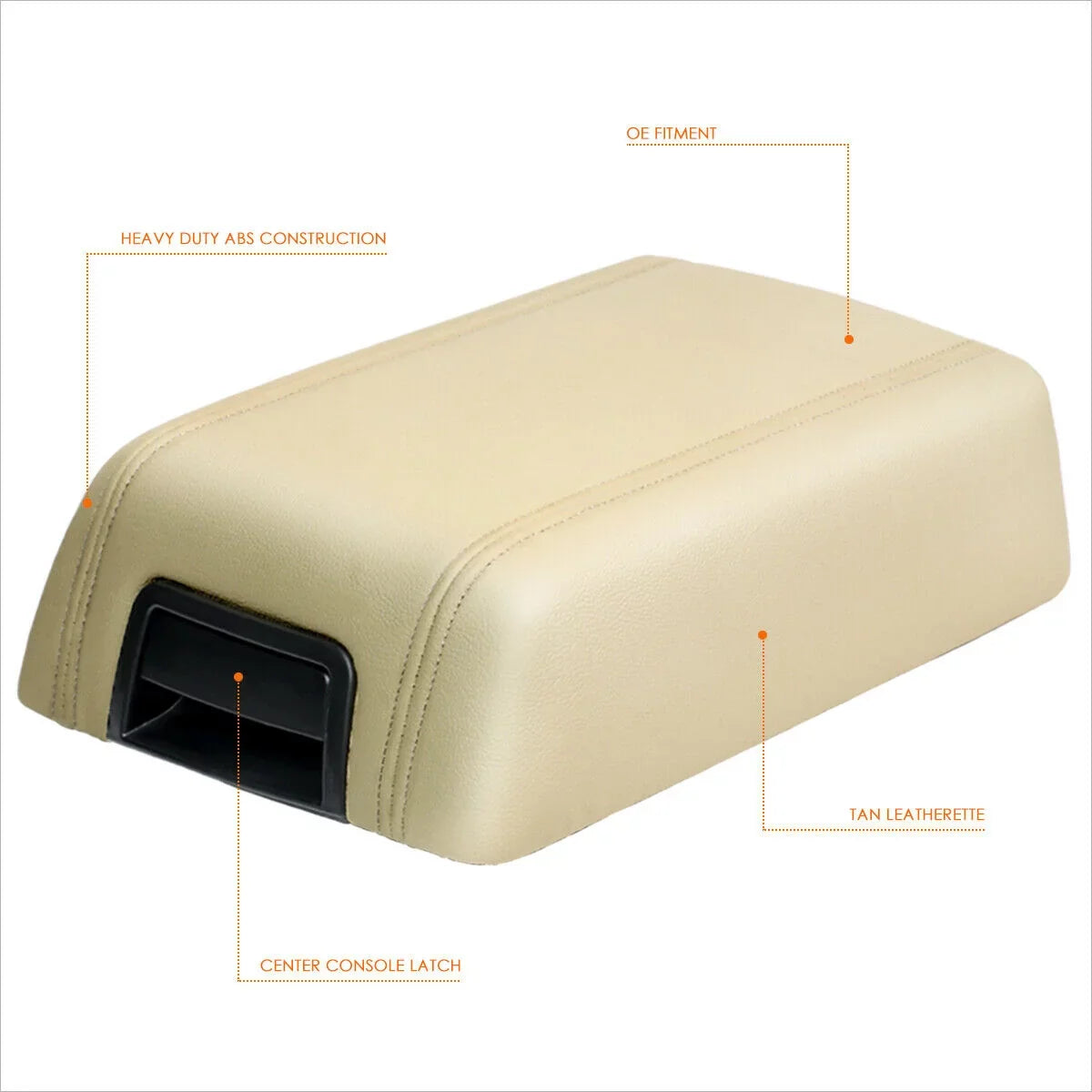 For Repair Latch Ford Beige Console Kit Armrest Lincoln Cover Top Center Lid