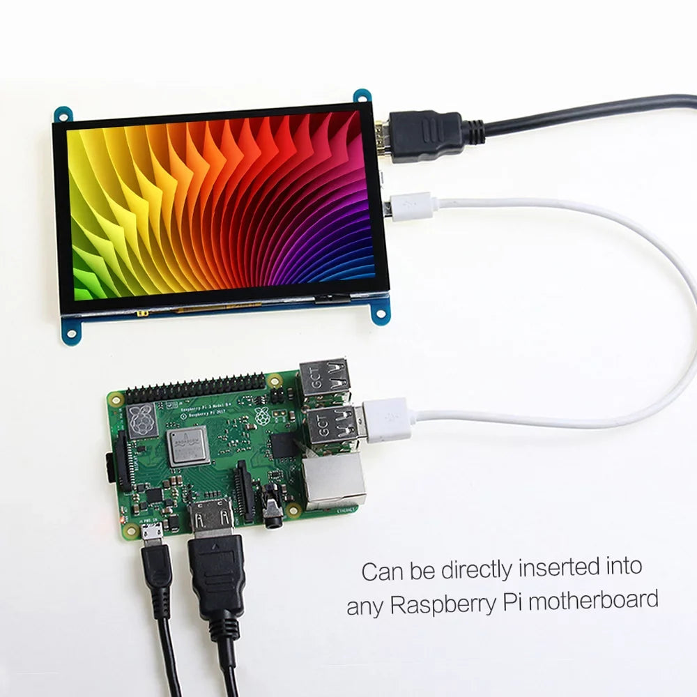 with Resolution Inch 5 Display Portable Interface Compatible Touchscreen Small Pi Raspberry 800*480 Tool Andoer with Capacitive USB