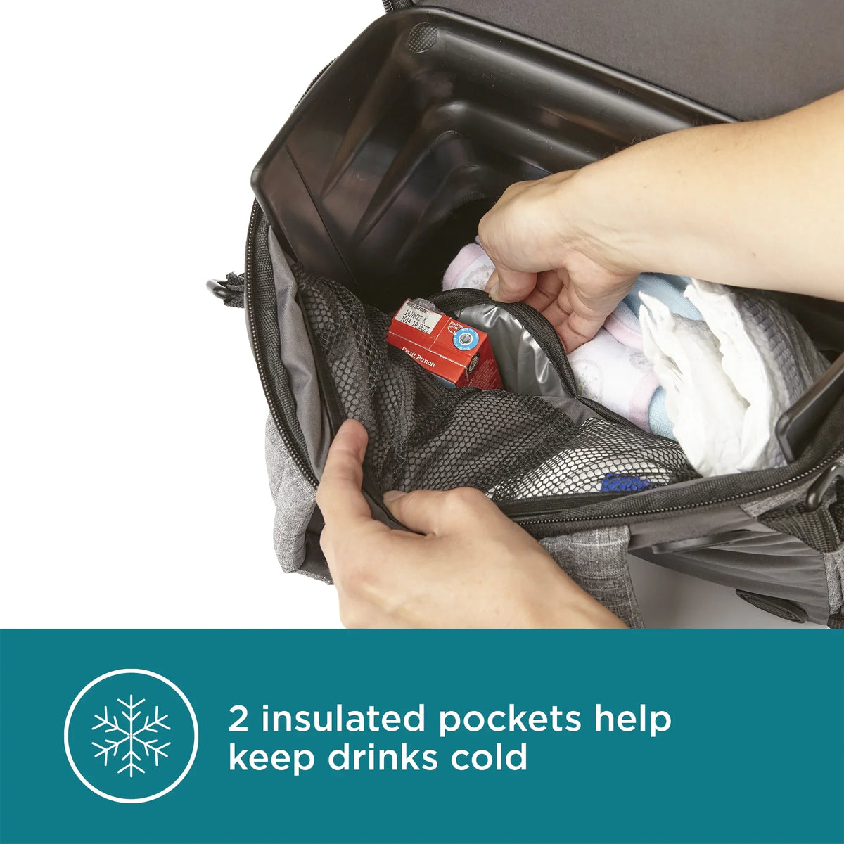 Booster Contours Portable Seat Bag, Gray Diaper Explore Backpack 2-in-1 and
