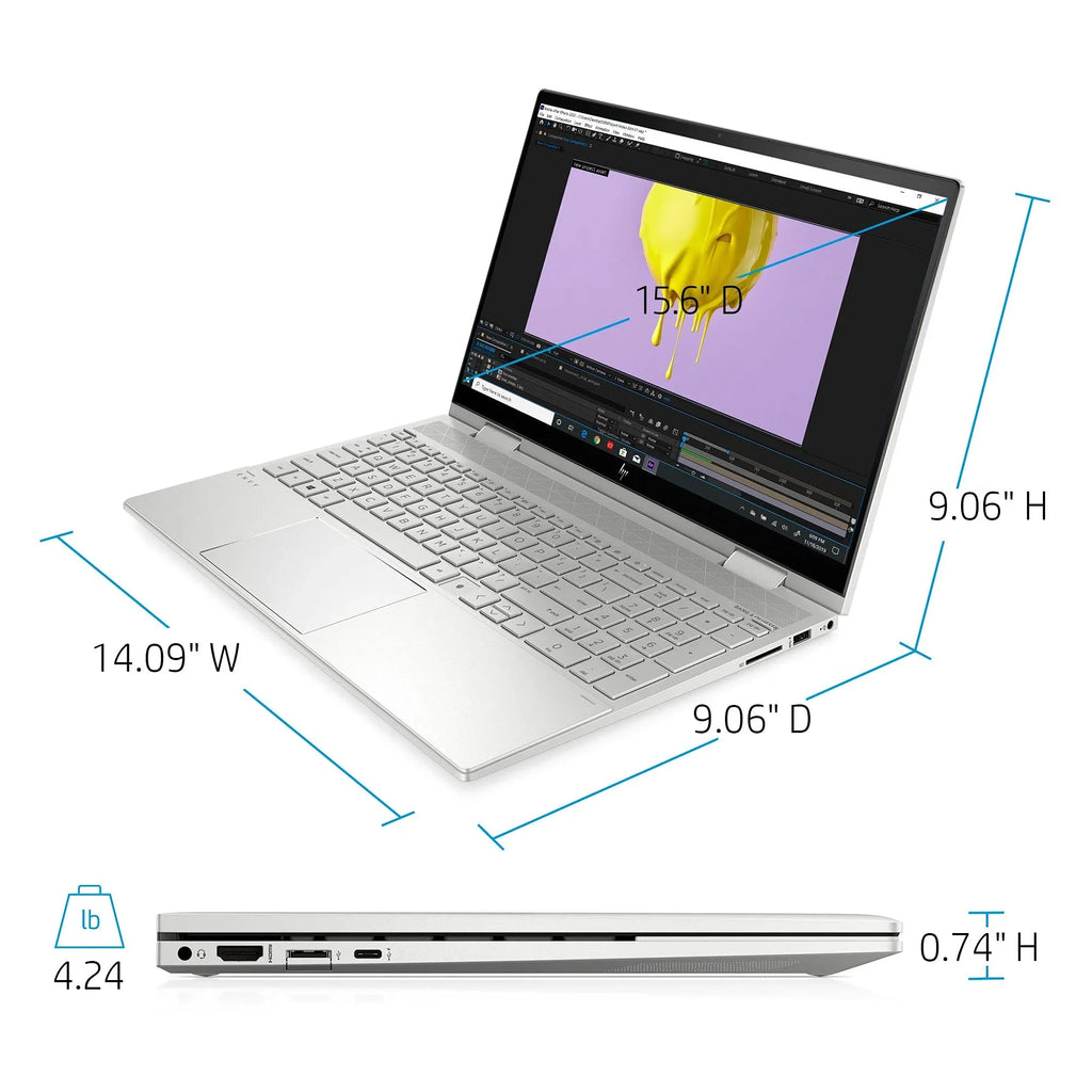 1TB WI-FI FHD SSD 11th Fingerprint 2021 Win 2-in-1 20GB HP USB 6 DDR4 Laptop Keyboard Gen Pro Graphics Intel NVMe Iris inch Touchscreen 15.6 Backlit i5-1135G7 32GB Envy w/ 10 Xe