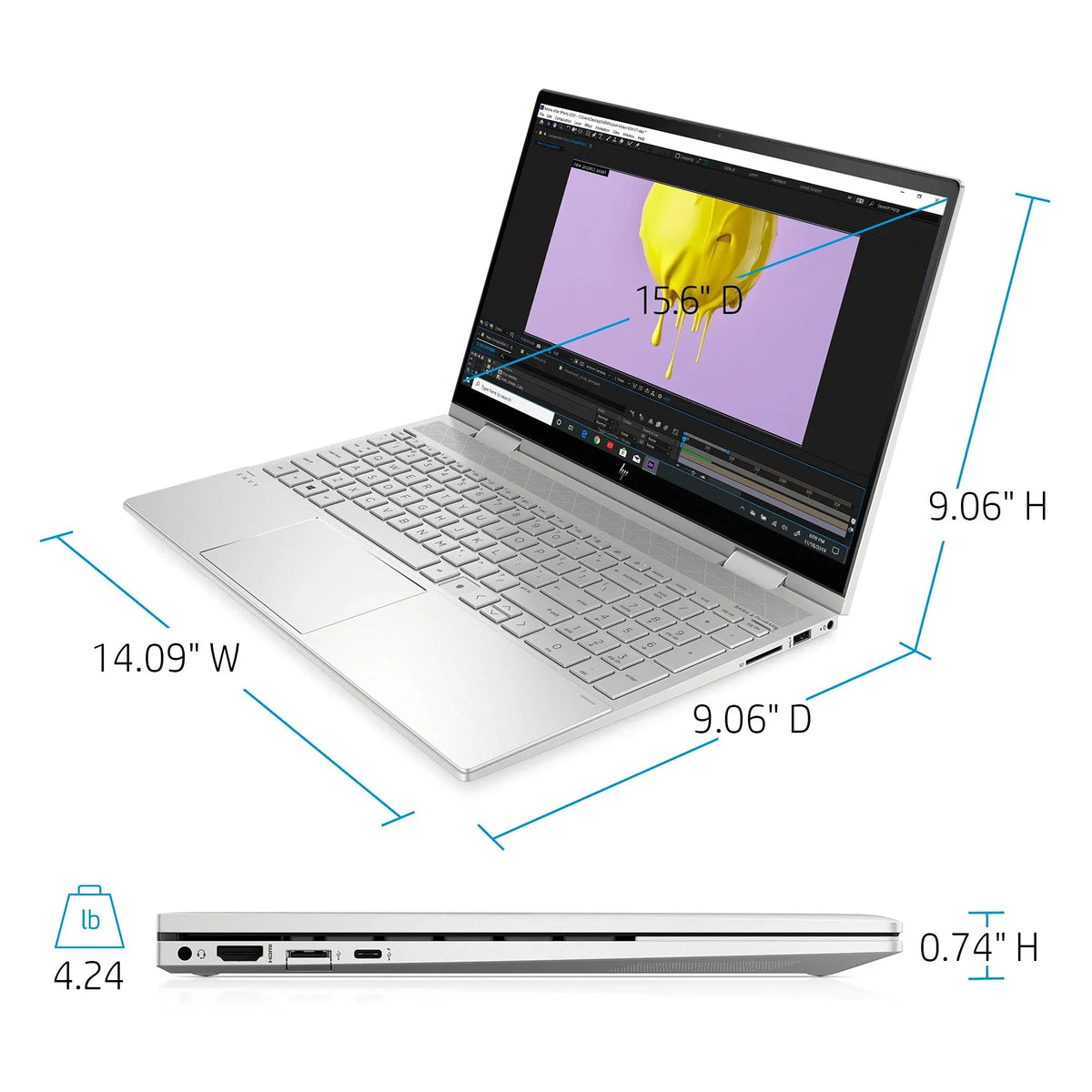 1TB WI-FI FHD SSD 11th Fingerprint 2021 Win 2-in-1 20GB HP USB 6 DDR4 Laptop Keyboard Gen Pro Graphics Intel NVMe Iris inch Touchscreen 15.6 Backlit i5-1135G7 32GB Envy w/ 10 Xe