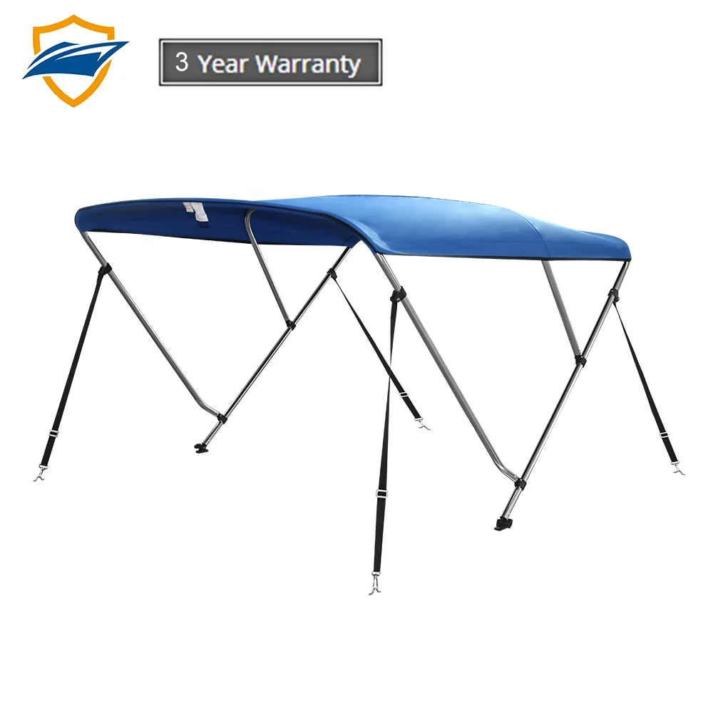 6'Lx73-78"W,Pacific Top Bimini Blue 3Bow Seamander