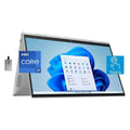 X360 Generation 1TB reader,Backlit Touchscreen HP 2-in-1 i7-1260P,32GB 15.6" Intel Home,Silver Iris Xe 2023 SSD, Windows Newest Graphics,Fingerprint RAM, 11 Laptop,12th Envy Core Intel