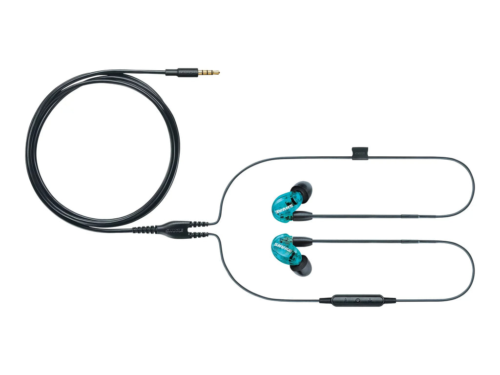 mm - jack - isolating wired - earphones with Blue - SE215 blue - 3.5 Special Isolating - in-ear Shure mic noise Sound Edition -