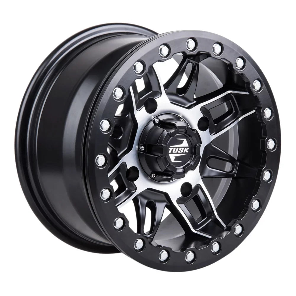 2.0 R-Spec Machined/Black 14x7 1000 RMAX 2022 Wolverine For Wasatch Tusk YAMAHA 4 + Beadlock Wheel 5.0 4/156