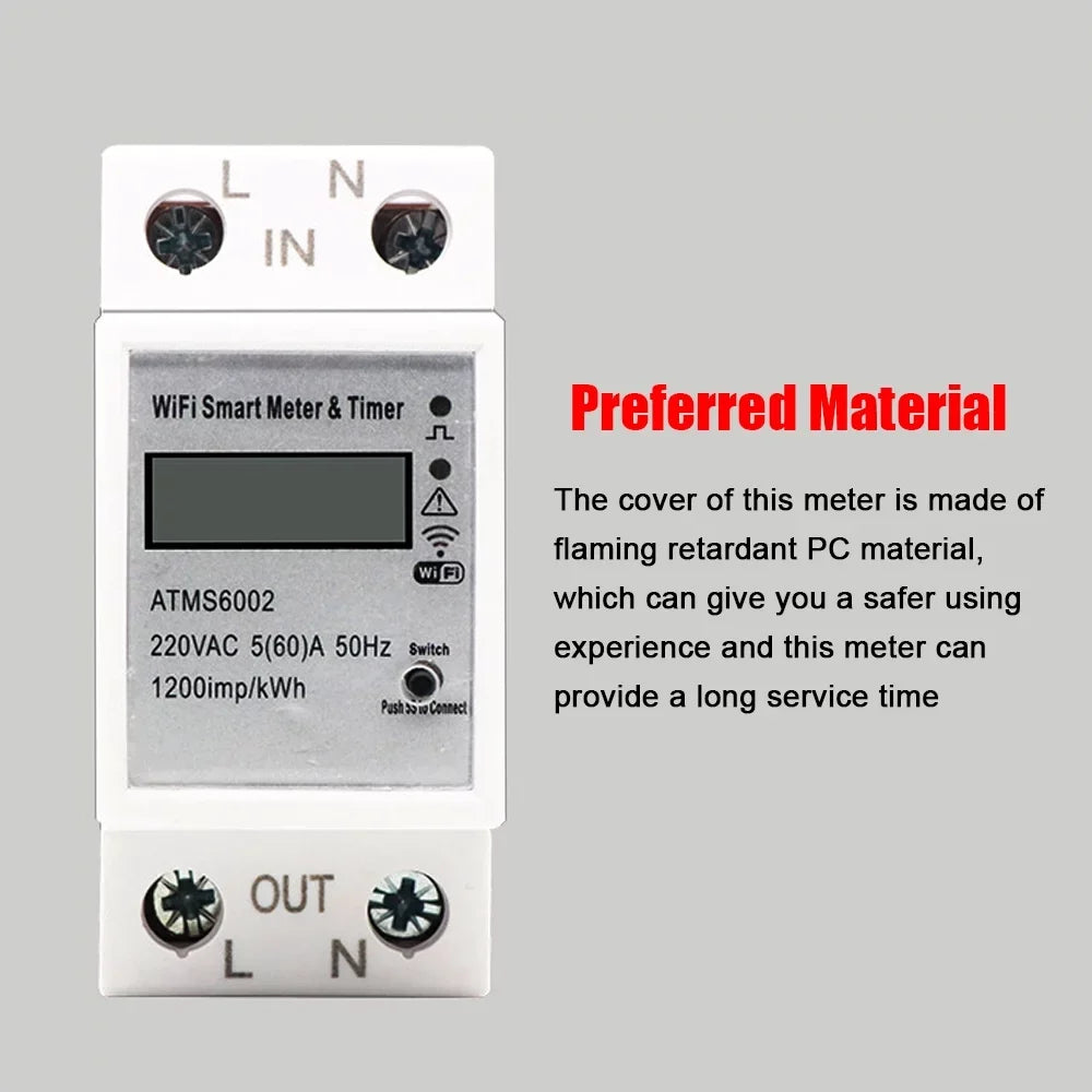 Meter WiFi APP Intelligent Manual Energy Electric Intelligent No Electric Mobilephone Walmeck Need Electric Meter Remotes Meter Meter Meter Home Intelligent Home Control Timer Reading
