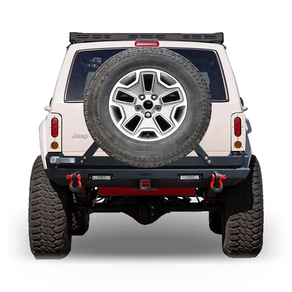 1984-2001 Lights Bumper Rear Cherokee For Steel Carrier XJ & W/Spare Ronghui Tire Jeep
