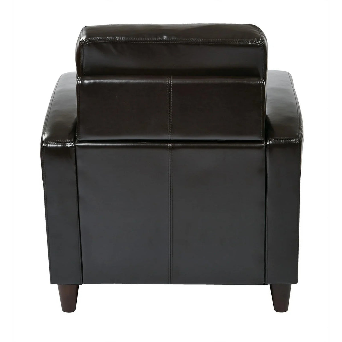 Club Transitional 18'' Faux Upholstered Atlin in Leather Chair Designs Espresso